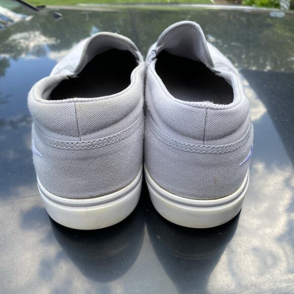 Nike SB Toki Canvas Slip On Low Top Size 13 Shoes Gray White 724762-010 Slippers - Picture 7 of 9